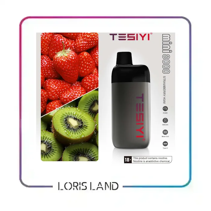 پاد یکبار مصرف توت فرنگی کیوی تی سی 8 هزار پاف